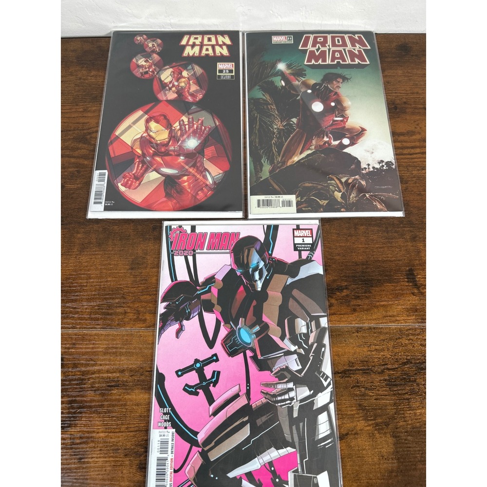 Marvel Iron Man Comic Lot 3 Variant Covers Iron Man 2020 #1 #21 #25 Modern Age